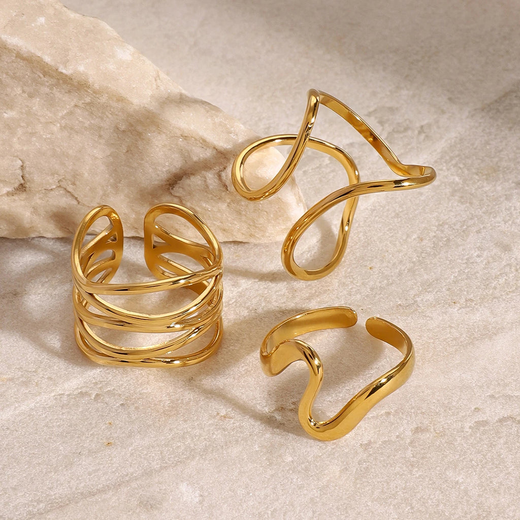 Organically Shaped Stacking Rings Hollow Irregular
