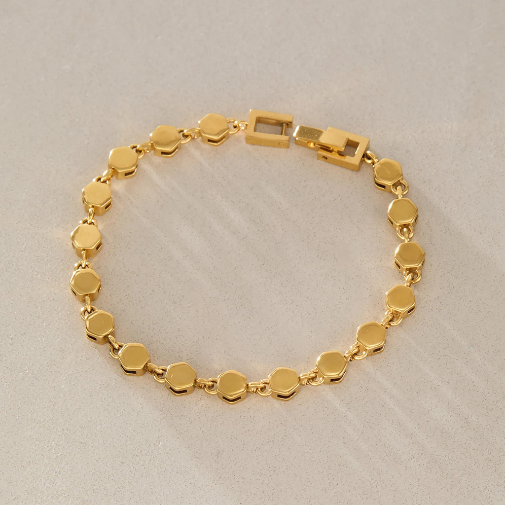 KIKA Minimalist Geometric Chain Bracelet For Women Classic 18K Gold PVD Plated Stainless Steel Bracelet Fashion Jewelry Gift