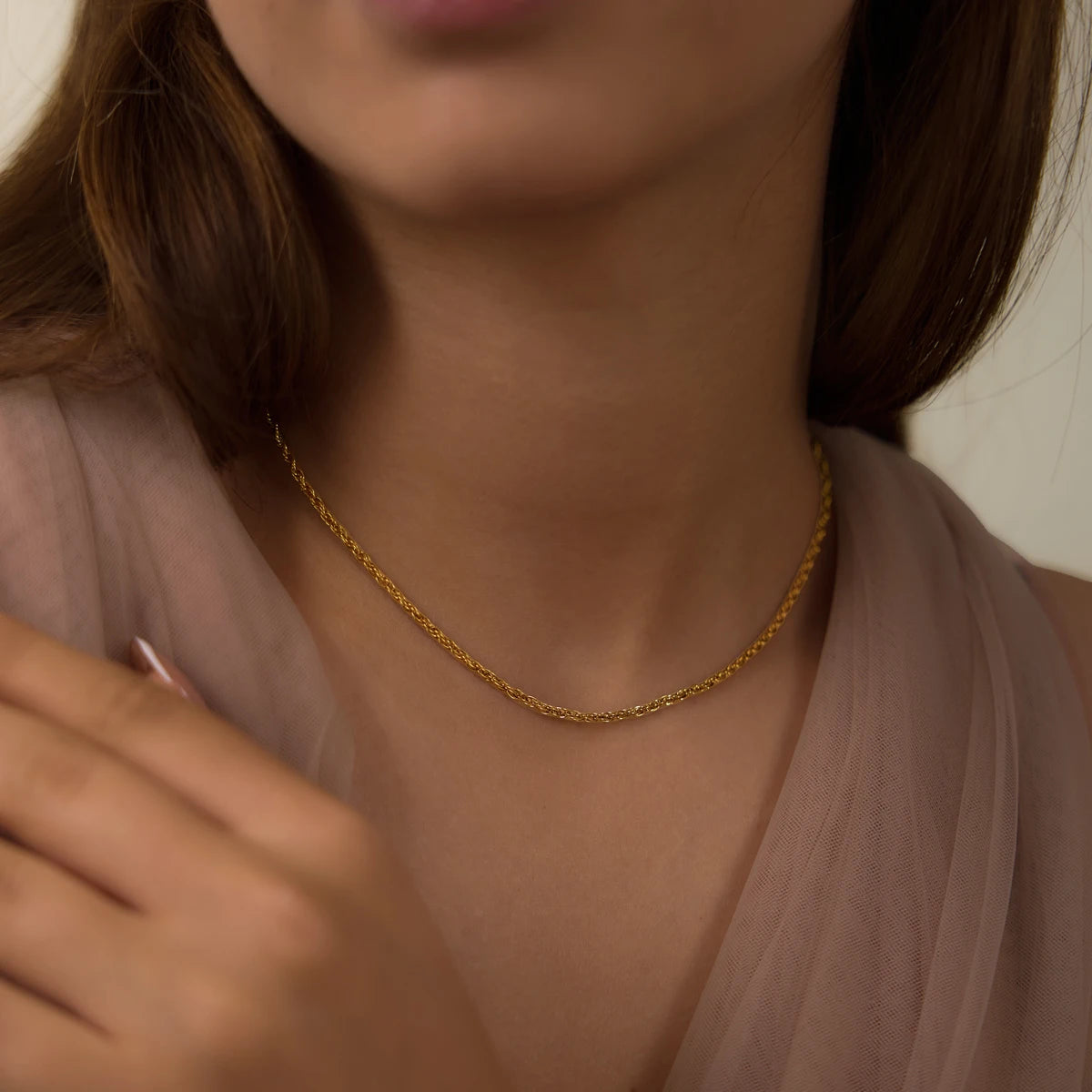 KIKA Minimalist Chain Necklace PVD Plated Stainless Steel 316L