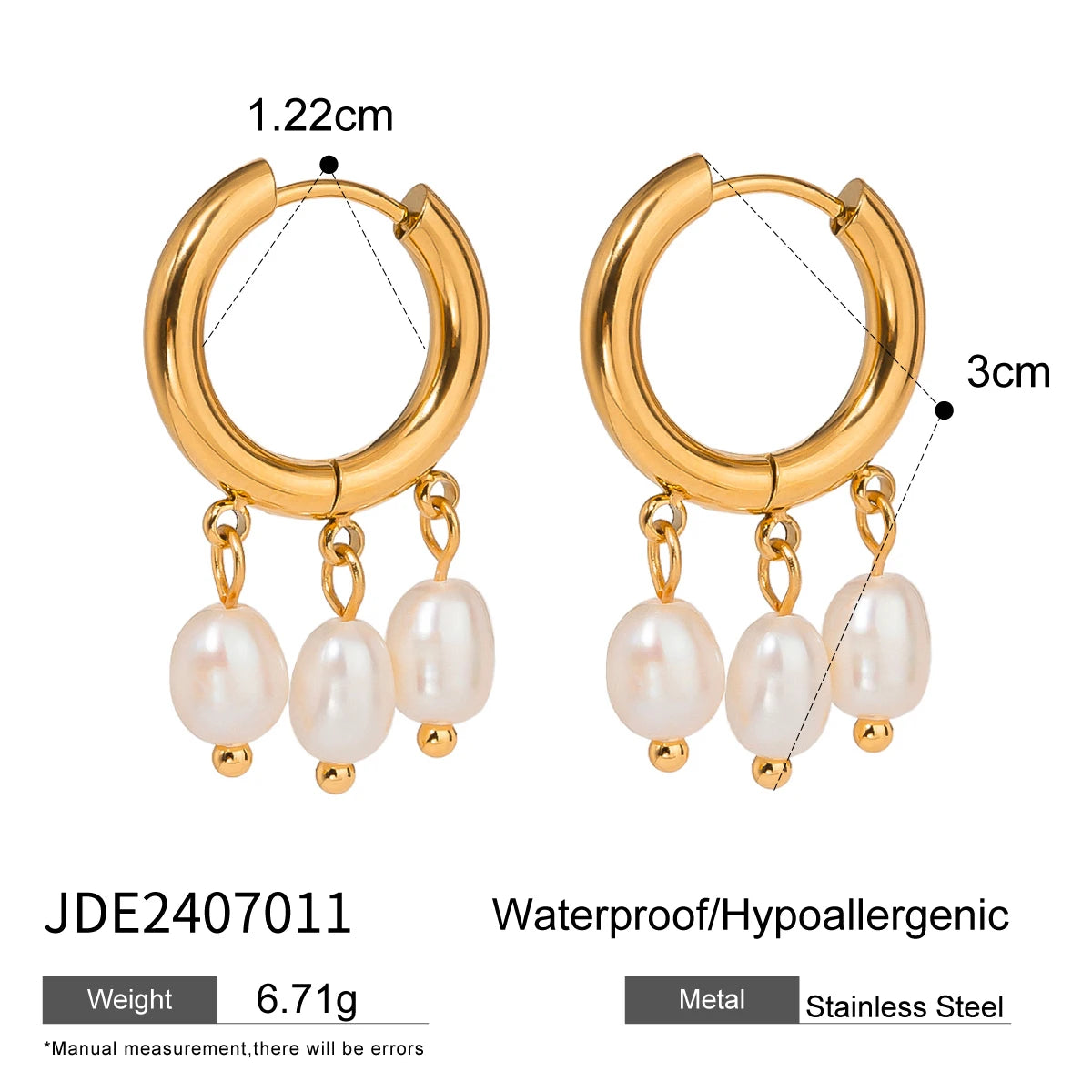 Exquisite Elegant Freshwater Pearl Pendant Earrings