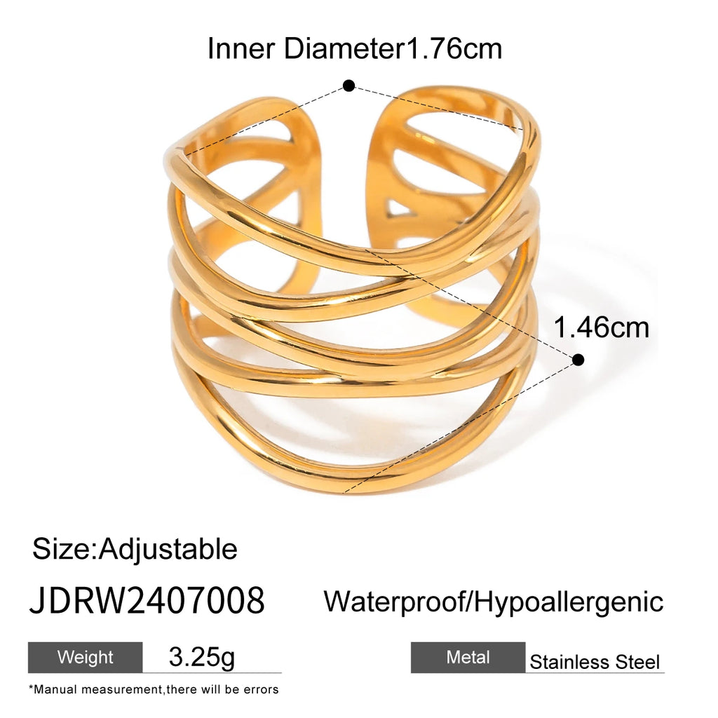 Organically Shaped Stacking Rings Hollow Irregular