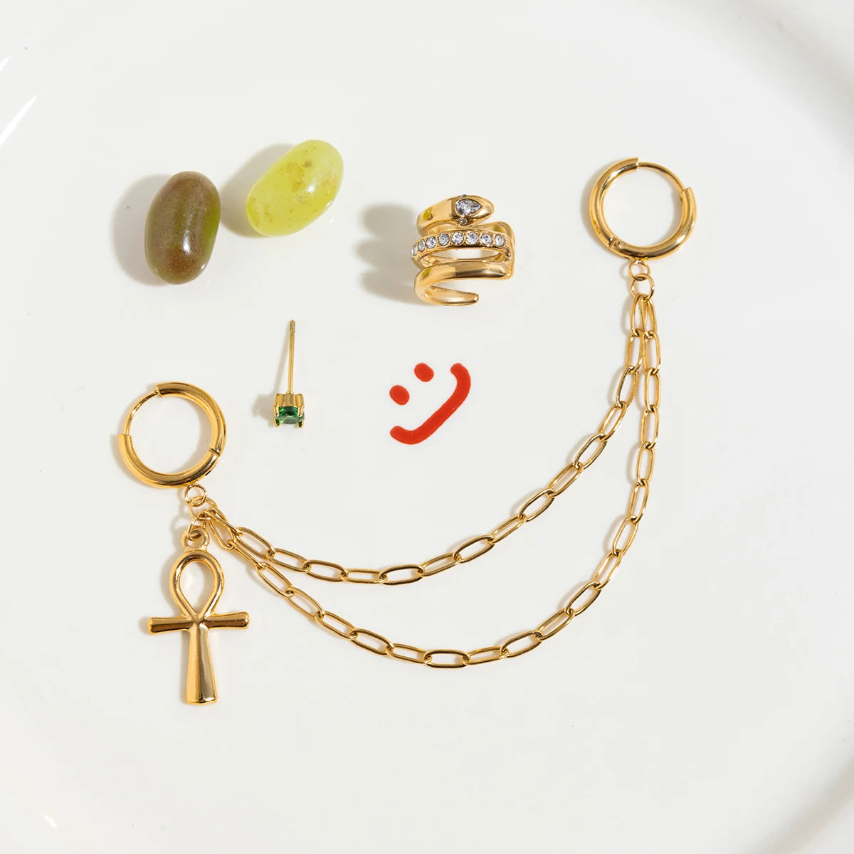 Smooth Cross Earrings