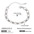 KIKA Minimalist Hammer Pattern Adjustable Bracelet Stainless Steel 316L Serpentine Chain Blade Chain Stackable
