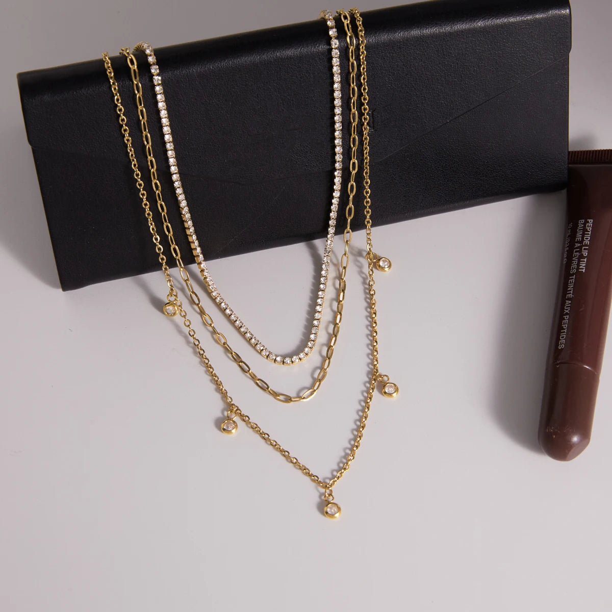 Kikq Classic Three Layered Multi-Layered Necklace