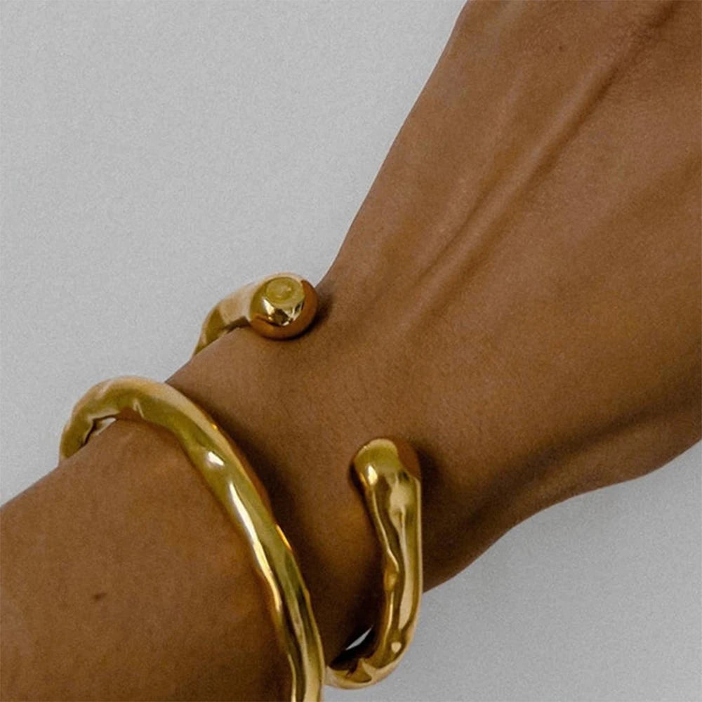 Kika Contemporary Statement Ring Asymmetry Sensuous Contours Bangle or Cuff Shape And Form Waterproof