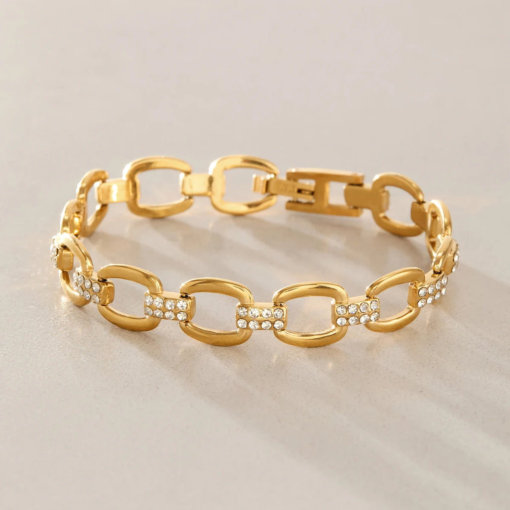 KIKA Classic Hollow Chain Bracelet For Women Waterproof 18K Gold PVD Plated Stainless Steel Bracelet Simple Fashion Jewelry