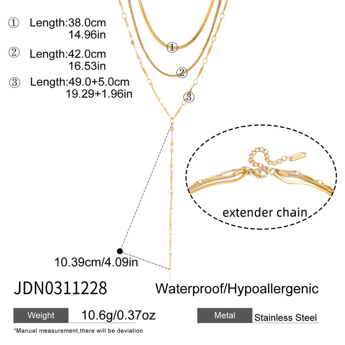 Multi-Layer Y-Shaped Chain Necklace