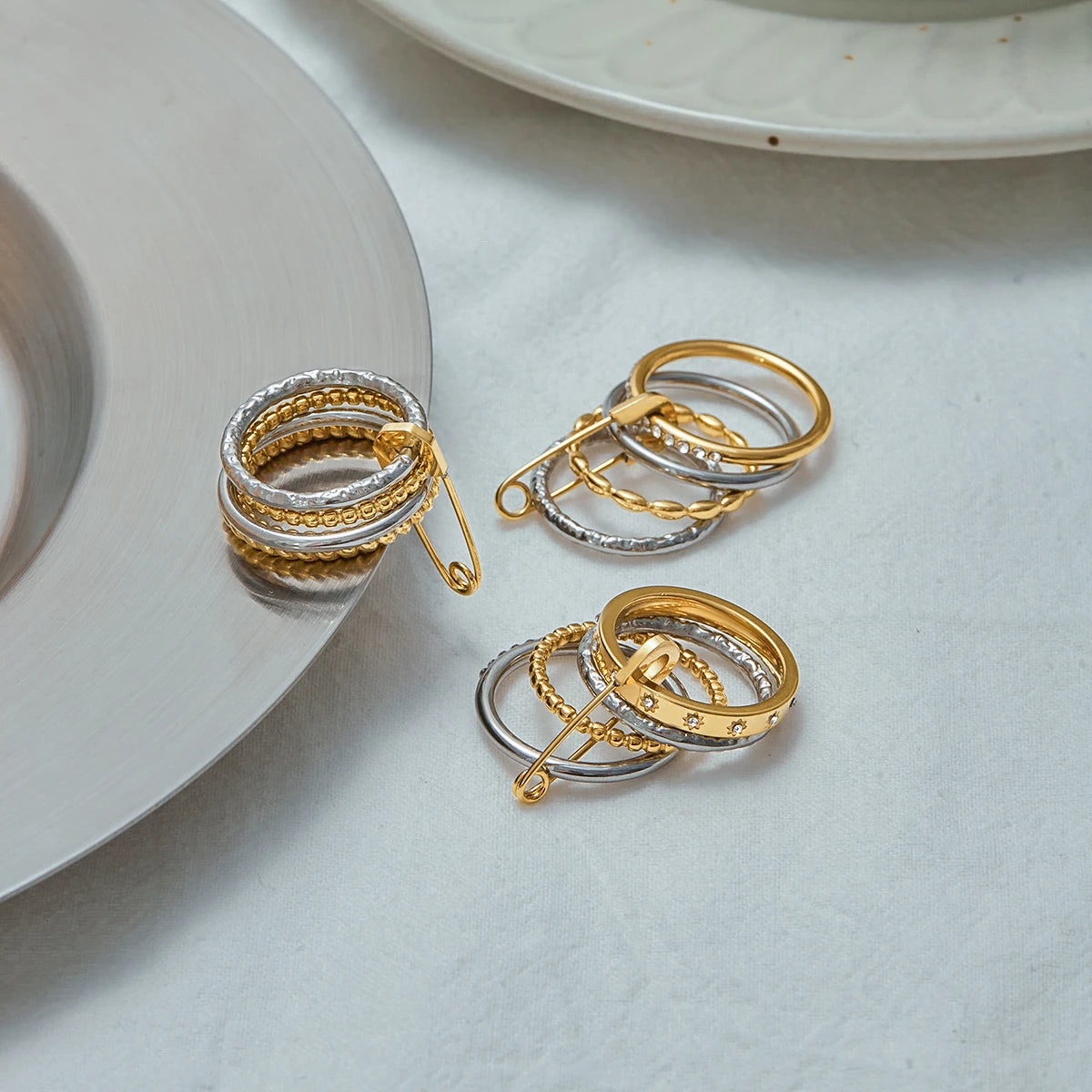 Kika Simple Classic 18K Gold Color Plated Stainless Steel