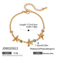 Kika Ocean Vacation Style Colorful Zircon Starfish Bracelet