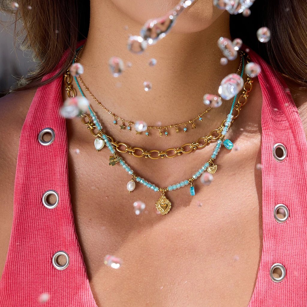 Kika Ocean Vacation StyleHeart shaped Butterfly  Necklace