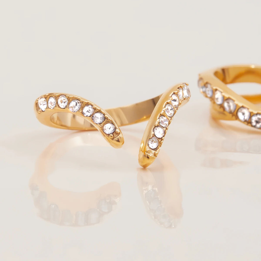 Kika Plain Ring Rhinestone Ring