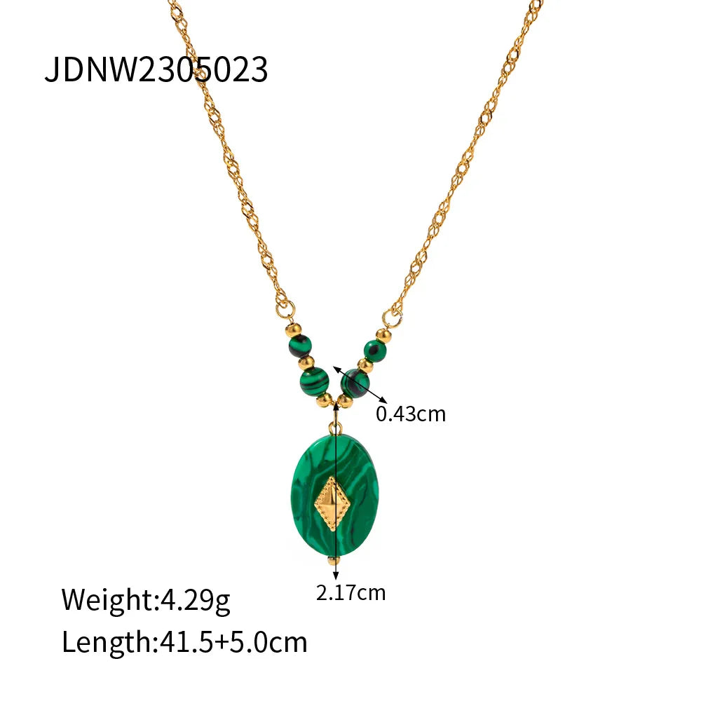 KIKA Classic Geometric Pendant Necklace For Women Minimalist 18K Gold PVD Plated Stainless Steel 316L