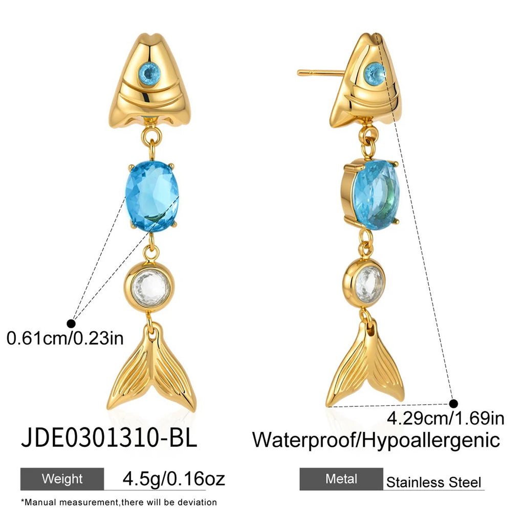 Kika Delicate White Zircon Fish Bone Pendant Necklace