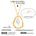 Kika Elegant Freshwater Pearl Pendant Necklace Irregular Hollow Necklace