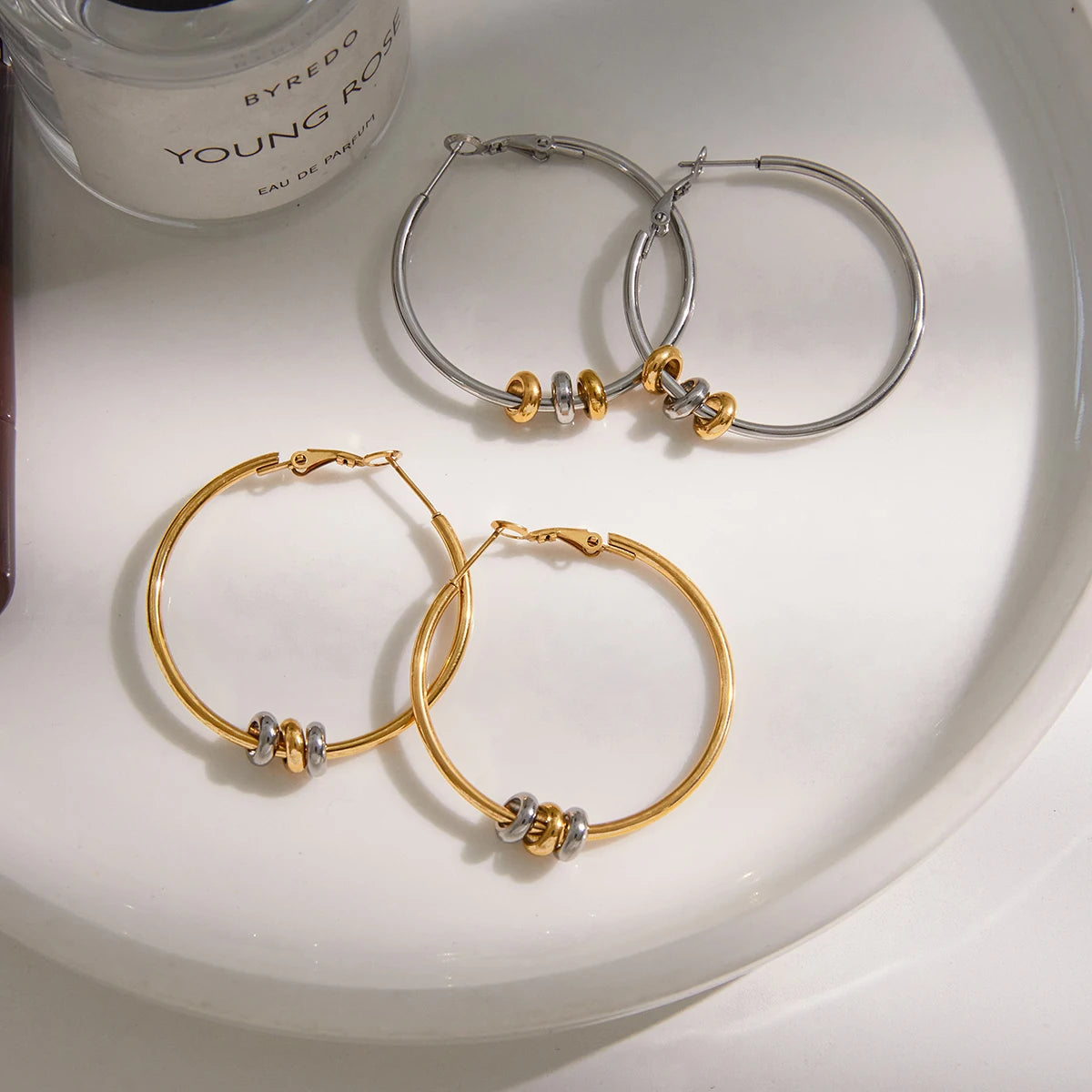 Kika Blocking Big Circle Earrings