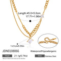 KIKA Zircon Freshwater Pearl Necklace For Women Minimalist 18K Gold PVD Plated Stainless Steel Necklace Fashion Jewelry Gift