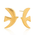 Kika Hammer Patterned Peace Dove Stud Earrings