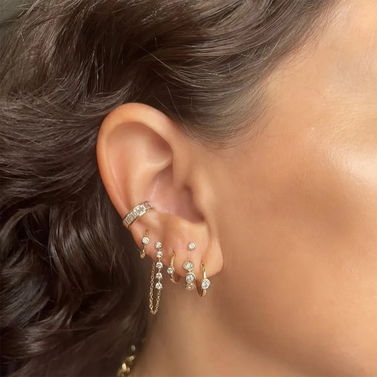 Stainless Steel  Tome Triple Ear Cuff