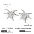 Kika Beach Stainless Steel Starfish Vortex Spiral Ear Studs Star Thread Earrings