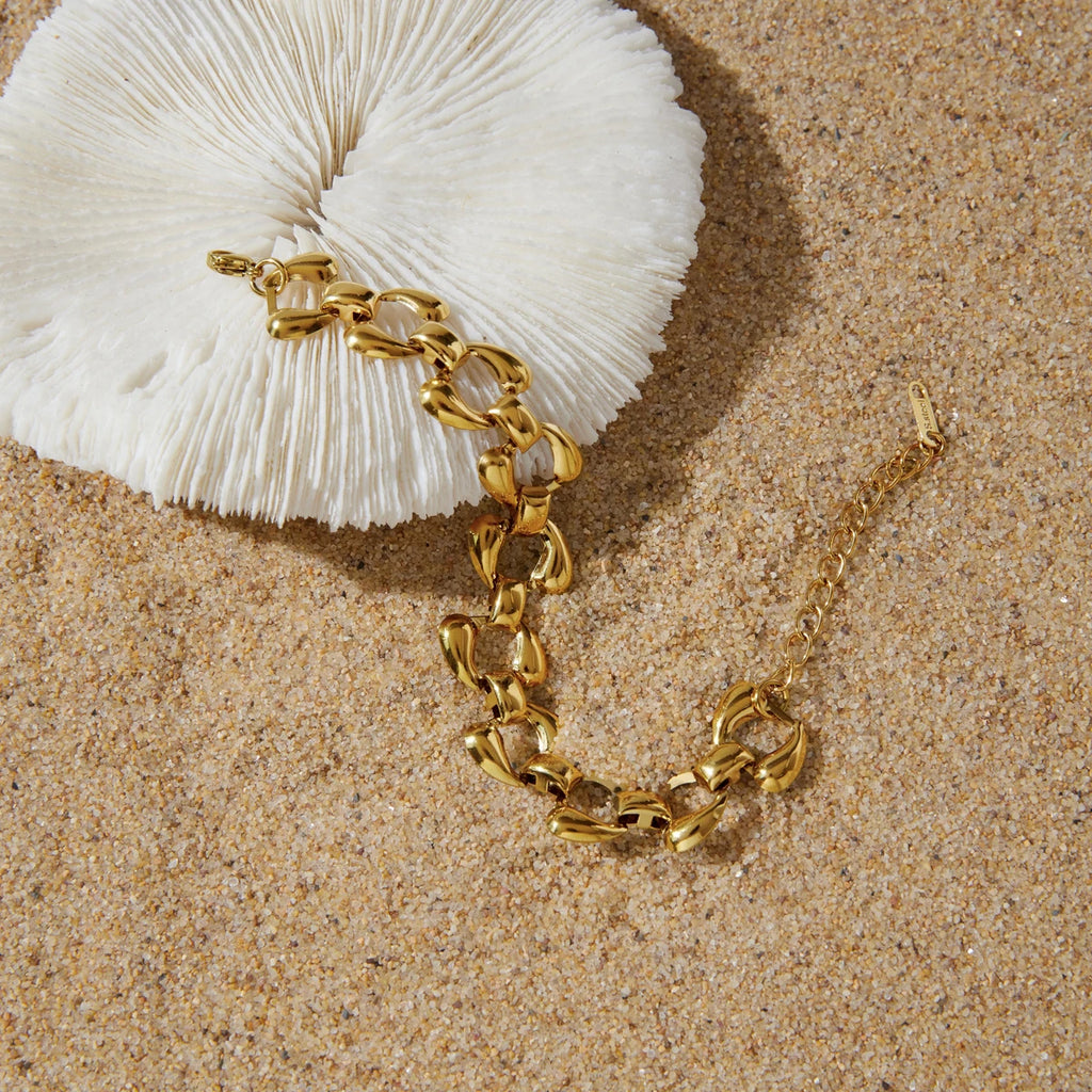 Kika Minimalist Geometric Irregular Hollow Chain Bracelet