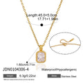 Kika Geometric Zircon Pendant Necklace For Women Minimalist 18K Gold PVD Plated Stainless Steel 316L