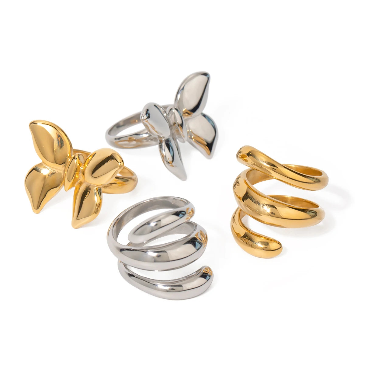 Kika Vintage Open Rings For Women Men Punk Fashion New Gold Silver Color Geometric Knuckle Ring Sets Jewelry Accessories