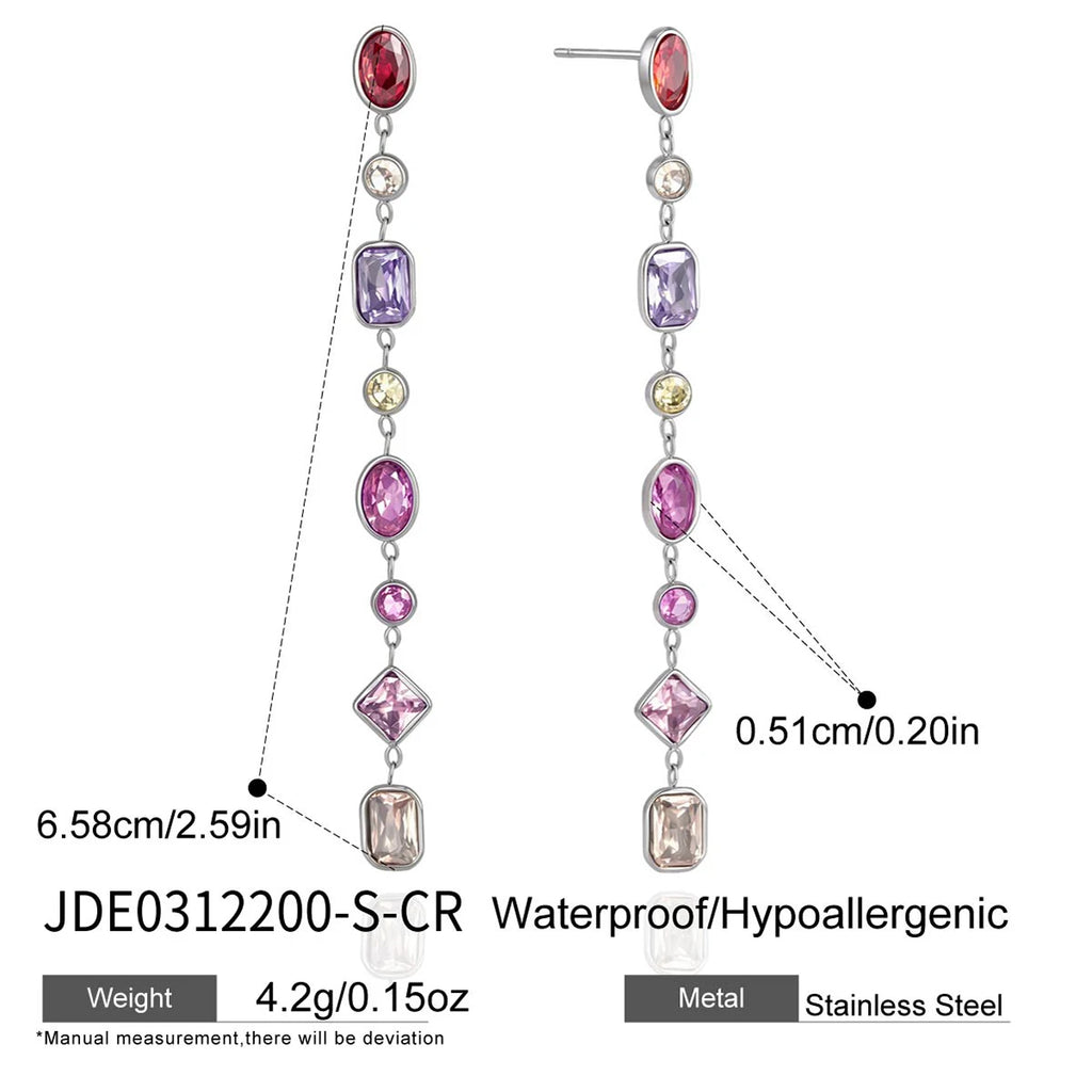 Kika Delicate 18K Steel Color Earrings
