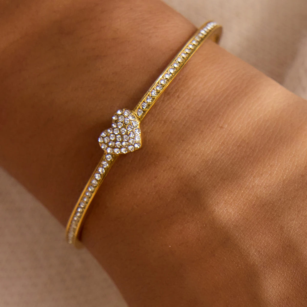 Classic Rhinestone Opening Bracelet