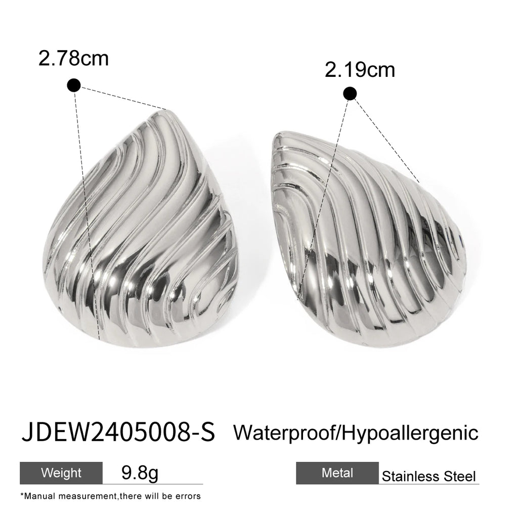 Striped Hollow Earrings Texture C