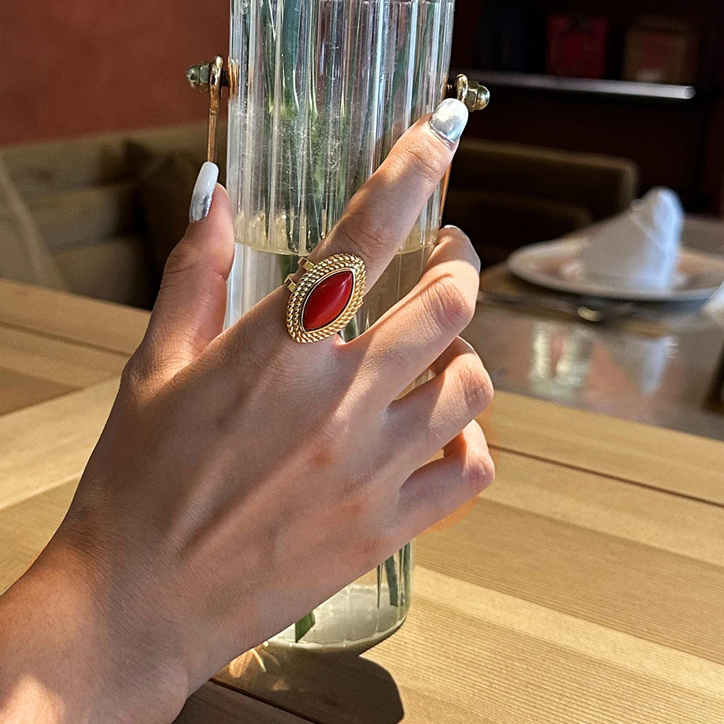 KIKa Ocean Wind Spiral Ring pvd Plated Stainless Steel 316l