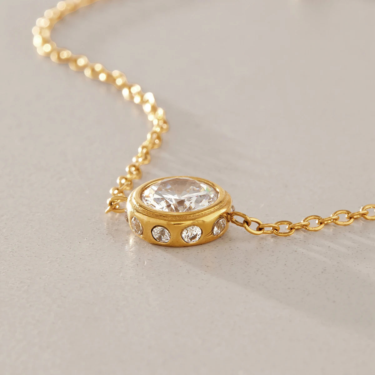 KIKA Classic Geometric Zircon Bracelet For Women Minimalist 18K Gold PVD Plated Stainless Steel 316L