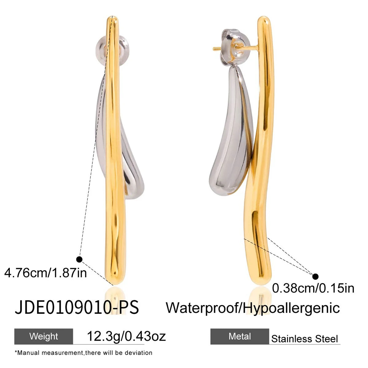 Kika Minimalist Drip Pendant Drop Earrings