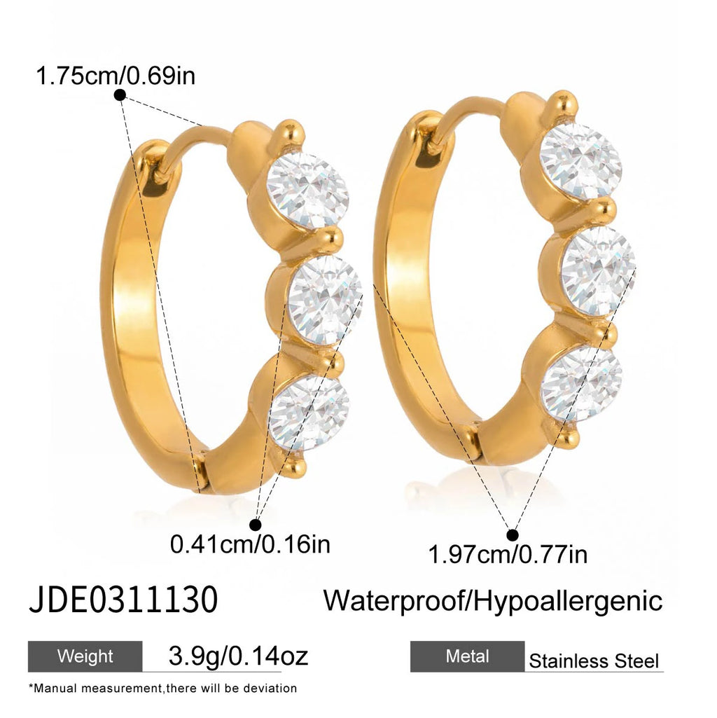 Kika Zircon-Filled Earring