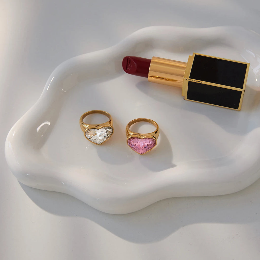 Kika Big Heart-Shaped Zircon Ring