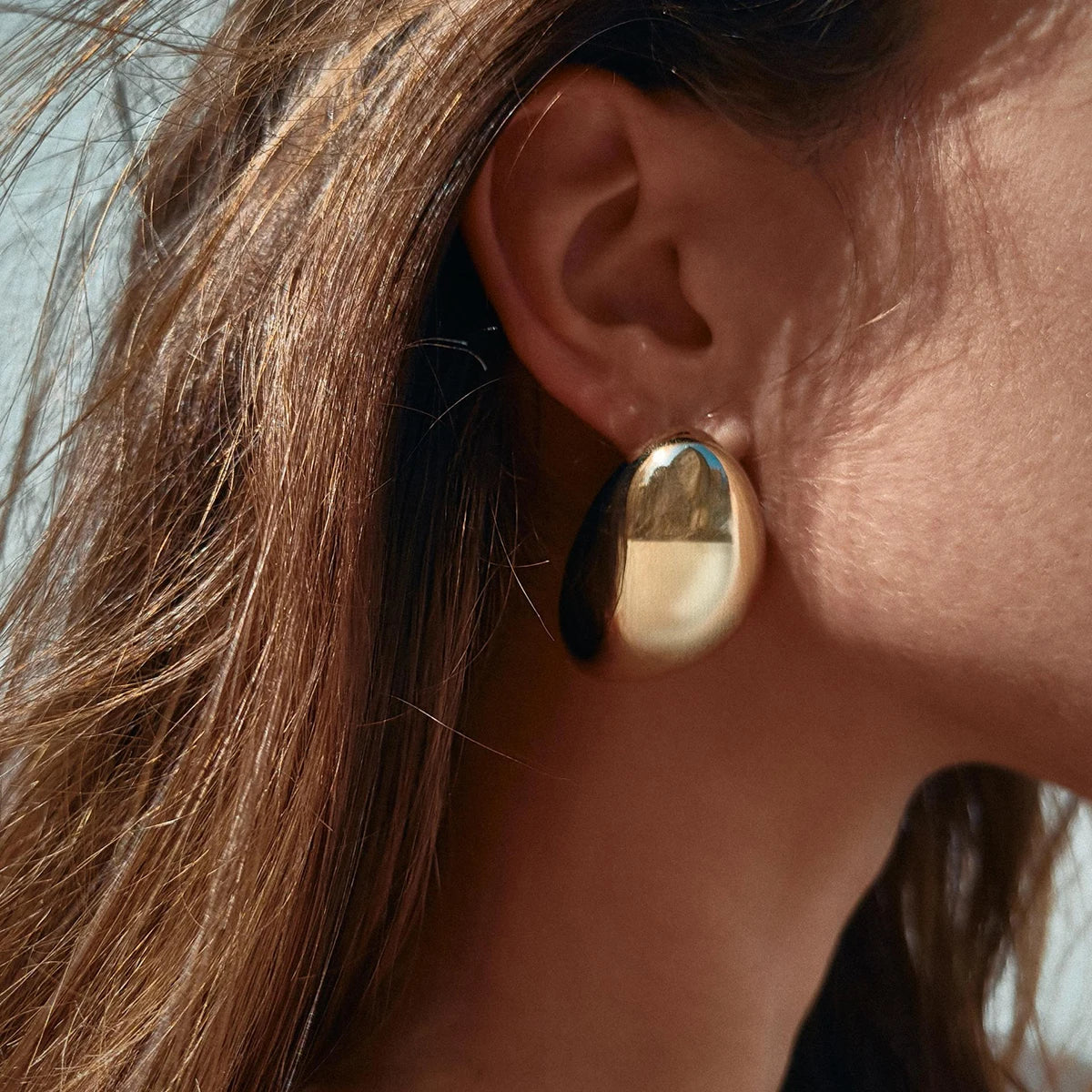 Minimalist Smooth Geometry Earrings