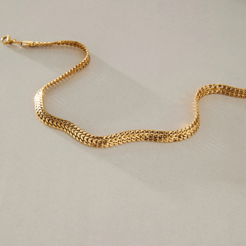 KIKA Classic Chain Necklace For Women Minimalist 18K Gold PVD Plated Stainless Steel Necklace Simple Fashion Jewelry Gift