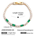 Kika Delicate Zircon Tennis Chain Bracelet 18K Gold PVD Plated Stainless Steel 316L