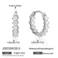 KIKA Classic Iced Out Zircon Clip Earrings n Minimalist 18K Gold PVD Plated Stainless Steel 316L