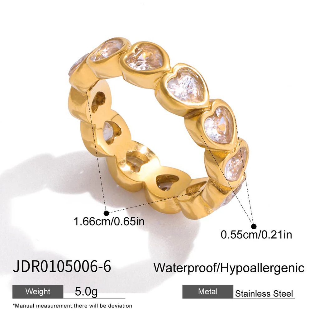 Water Drop shaped Sparkling Ring