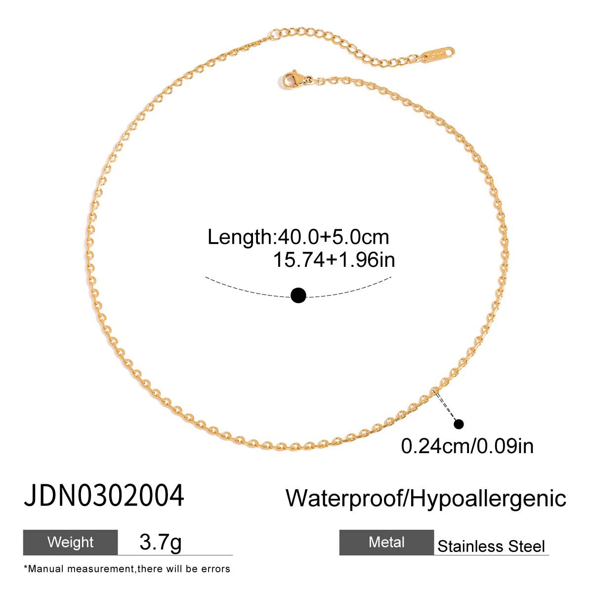 Kika Simple Classic Zircon Serpentine Necklace