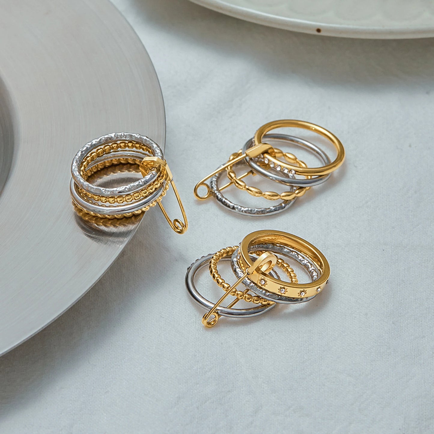 Kika Simple Classic 18K Gold Color Plated Stainless Steel