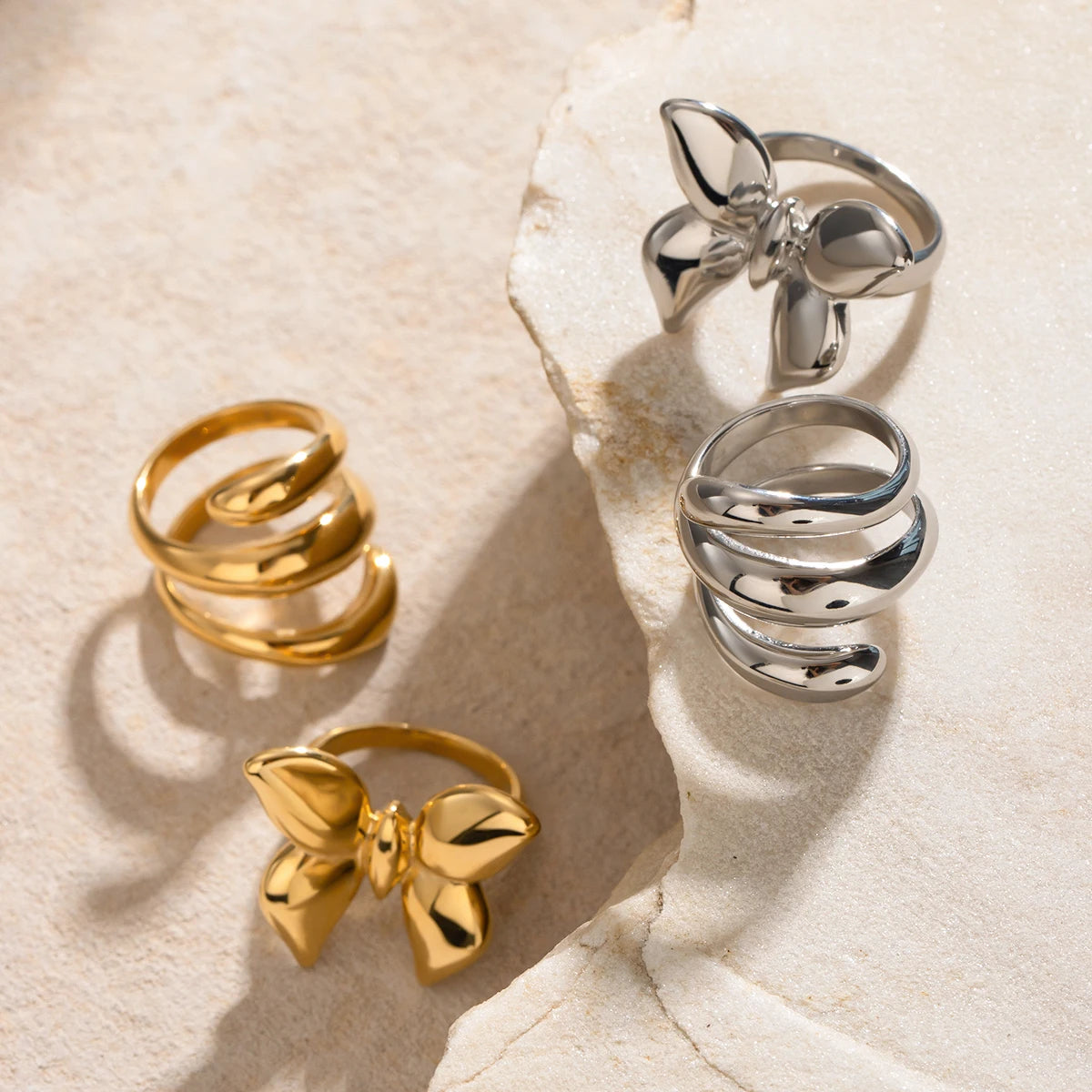 Kika Vintage Open Rings For Women Men Punk Fashion New Gold Silver Color Geometric Knuckle Ring Sets Jewelry Accessories