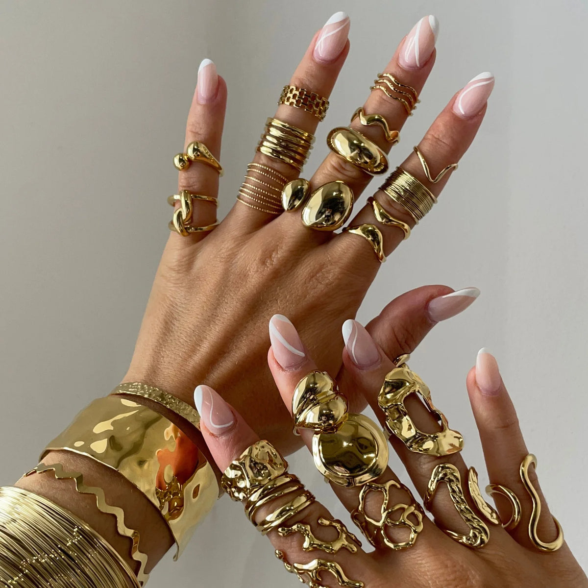 Minimalist Line Ring Stackable Hollow Ring