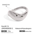 Smooth Liquid Wave Irregular Ring Love Adjustable