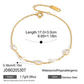 KIKA Freshwater Pearl Zircon Bracelet  PVD Plated Stainless Steel 316L