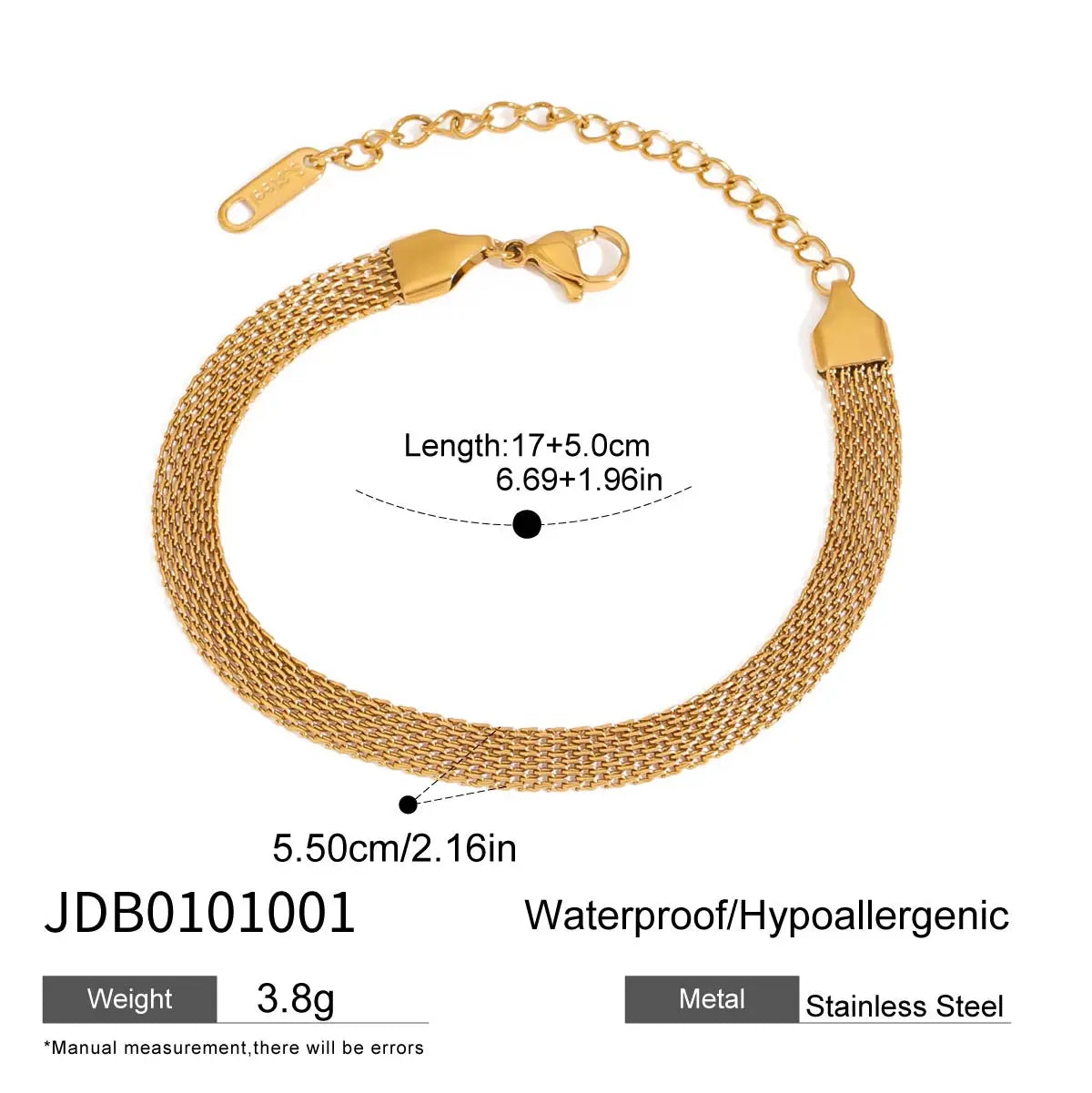 Link Chain Stainless Steel Bangle Bracelet