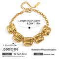 Kika Delicate Gold Color Double Layered Wide Face Bracelet