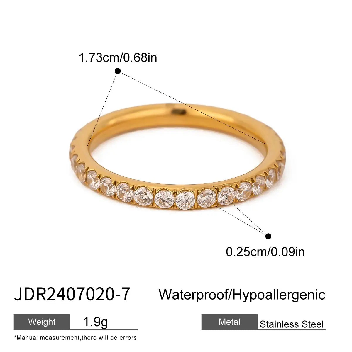 Kika Fashion Zircon Serpentine Bracelet Ring