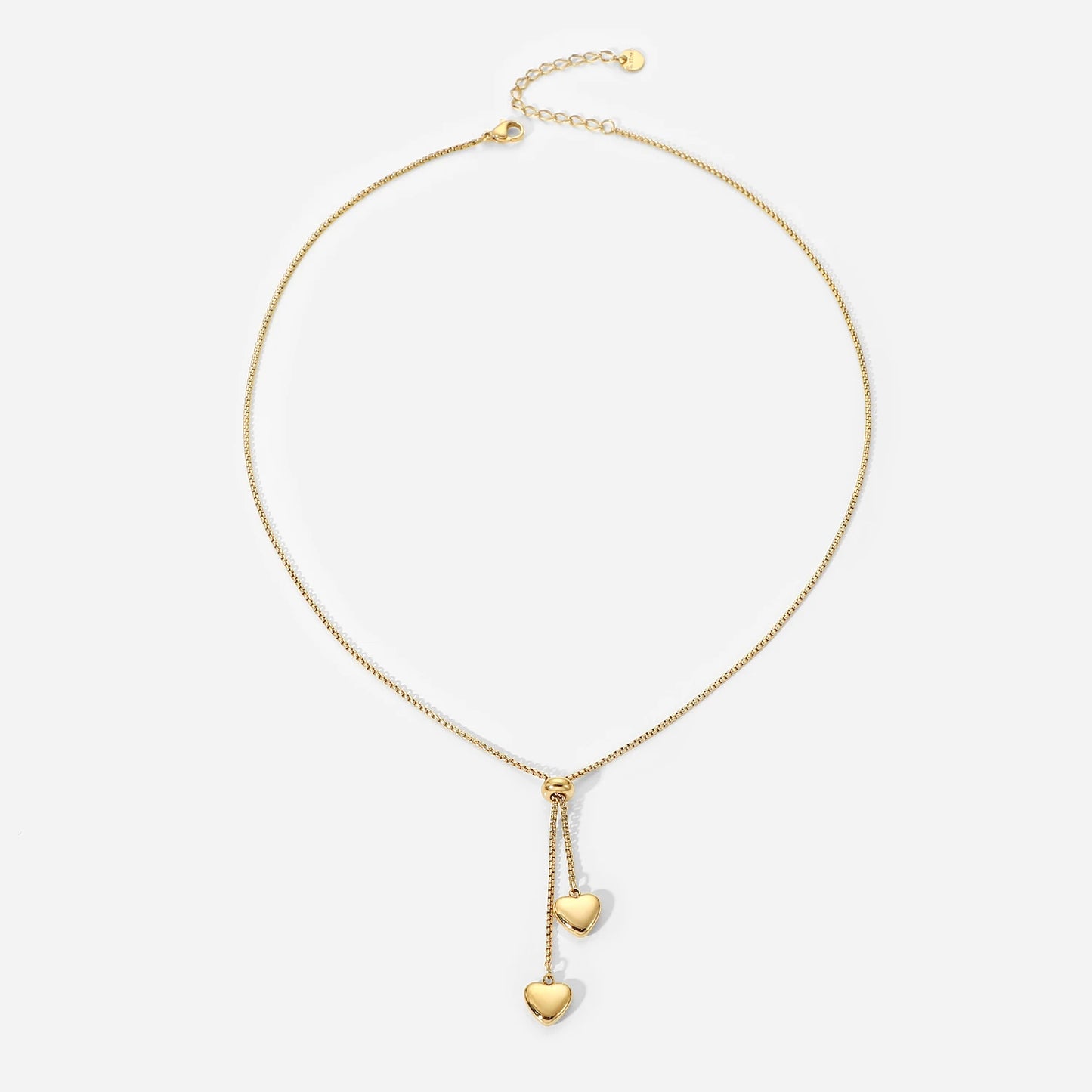 Water Droplet Pendant With Adjustable Y-Shaped Chain Tassel Necklace