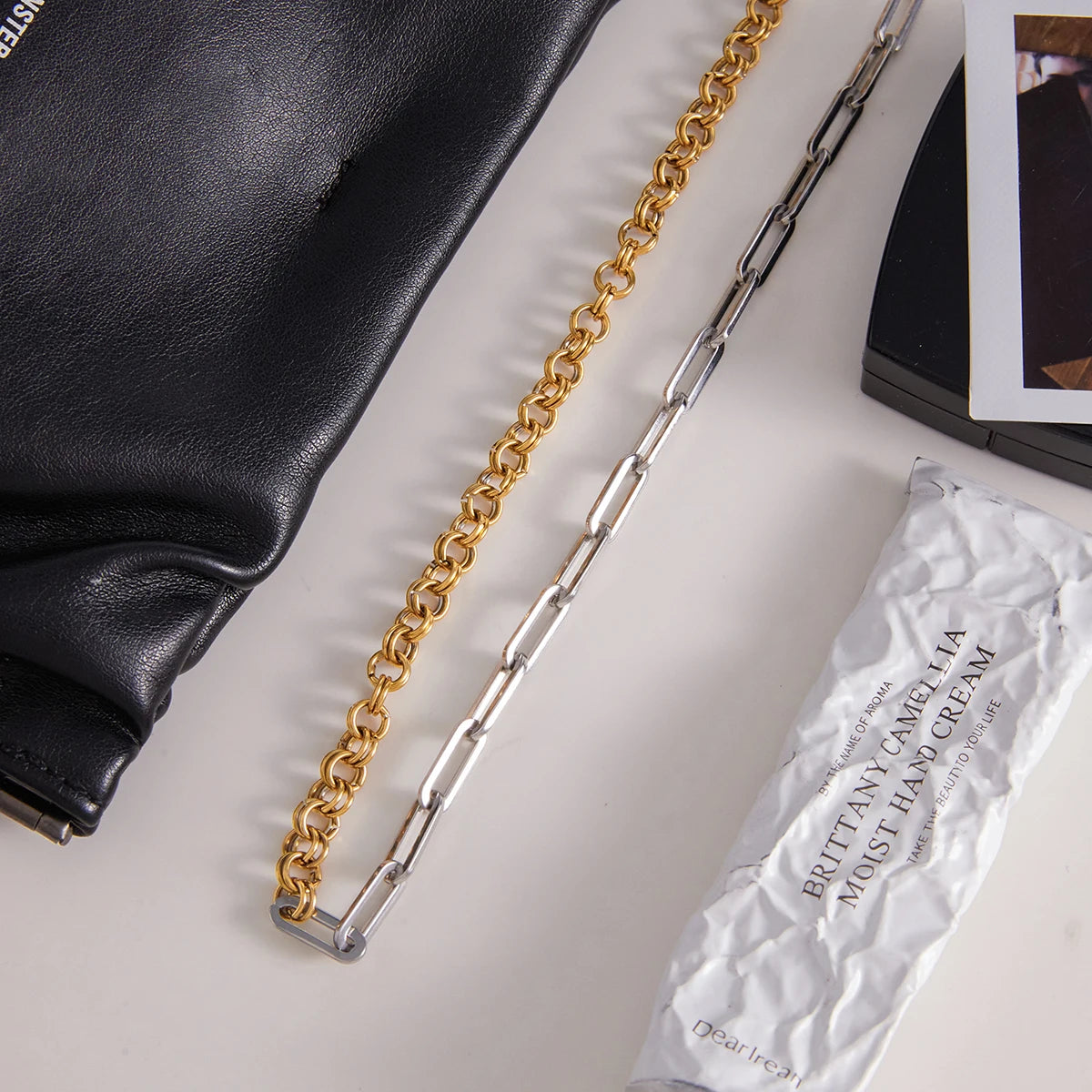 Minimalist Paperclip Chain Stainless Steel O-Chain Splicing Necklace